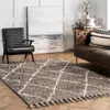 Nuloom Hand Knotted Fez Shag Area Rug