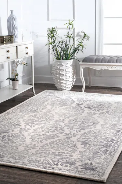 Nuloom Hand Looped Krause Area Rug In Gray