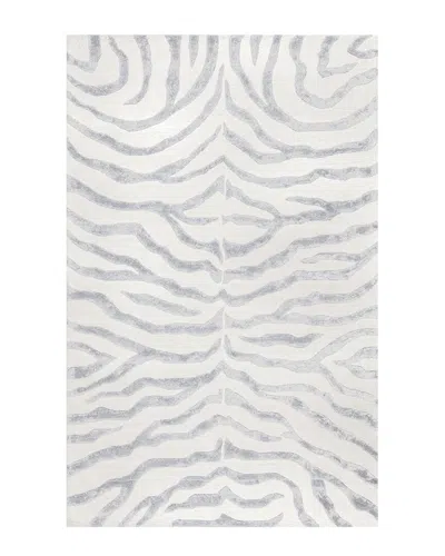 Nuloom Hand Tufted Plush Zebra Rug In Grey