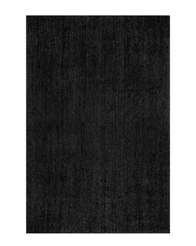 Nuloom Hand Woven Rigo Jute Rug Rug In Black