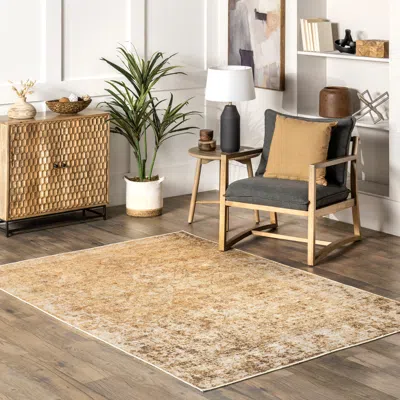 Nuloom Harlow Printed Faded Vintage Flatweave Area Rug In Neutral