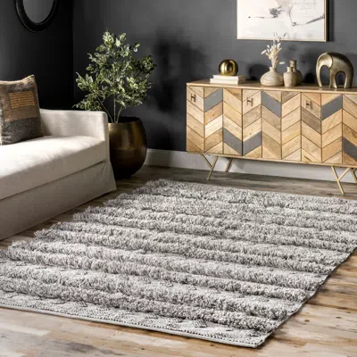 Nuloom High Low Tribal Josiah Area Rug In Gray