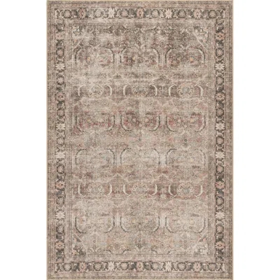 Nuloom Hillstone Collection Traditional Vintage Medallion Area Rug In Brown