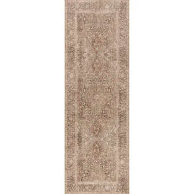 Nuloom Hillstone Collection Traditional Vintage Medallion Area Rug In Neutral