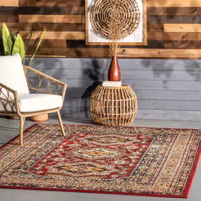 Nuloom Indoor/outdoor Transitional Medieval Randy Area Rug In Blue