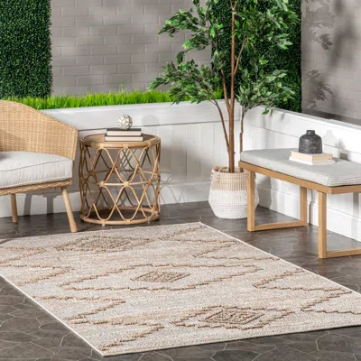 Nuloom Izetta Southwestern High-low Indoor/outdoor Area Rug In Gray