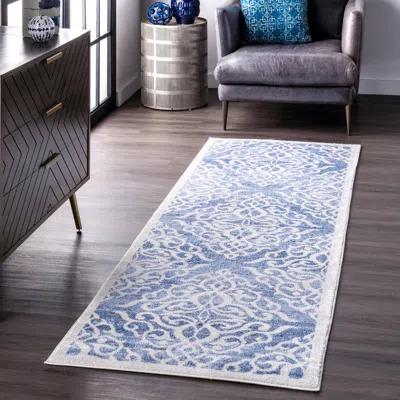 Nuloom Jaime Vintage Trellis Area Rug In Blue
