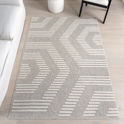 Nuloom Janiya Abstract Hexagon Machine Washable Area Rug In Gray