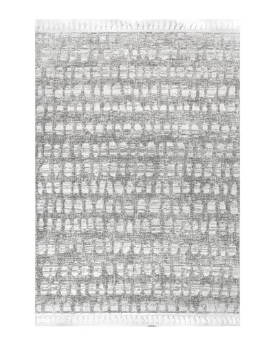 Nuloom Jean Textured Ovals Tassel Rug In Multi
