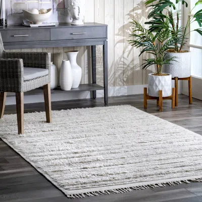 Nuloom Jolene Shaggy Striated Area Rug In Brown