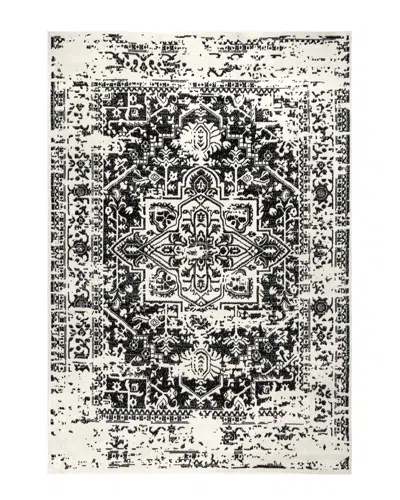 Nuloom Jordana Vintage Distressed Medallion Area Rug In Black