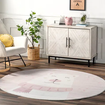 Nuloom Jovie Polar Bear Machine Washable Kids Area Rug In Multi