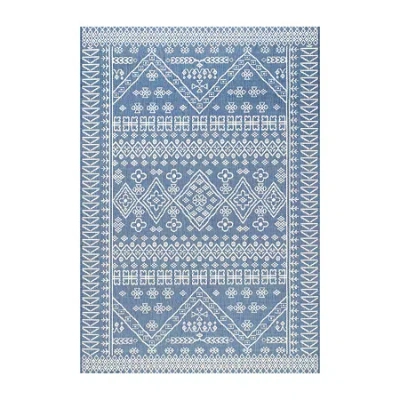 Nuloom Kandace Outdoor Rectangular Rug In Blue