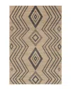 Nuloom Kasie Geometric Stripes Easy-jute Machine Washable Area Rug In Beige