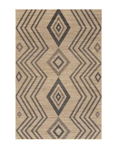 Nuloom Kasie Geometric Stripes Easy-jute Machine Washable Area Rug In Beige