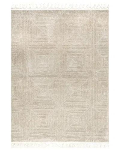 Nuloom Kerry Textured Geometric Tasseled Area Rug In Neutral