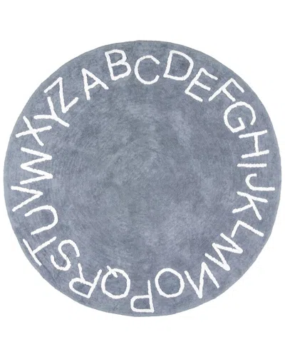 Nuloom Kids Round Alphabet Washable Rug In Blue
