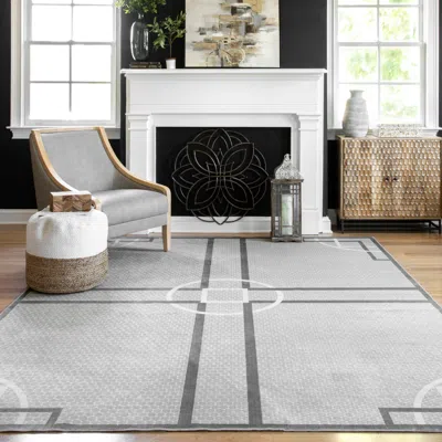 Nuloom Kimora Modern Deco Area Rug In Gray