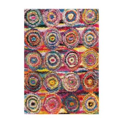 Nuloom Kindra Circles Shaggy Rug In Multi