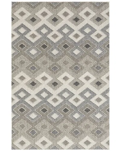 Nuloom Kris Transitional Diamond Indoor/outdoor Polypropylene Area Rug In Grey