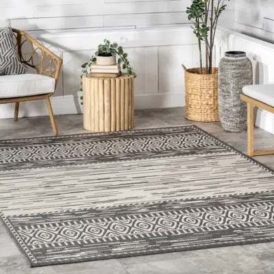 Nuloom Lana Tribal Indoor/outdoor Area Rug In Gray