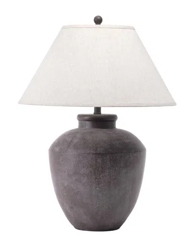 Nuloom Lindos 30in Resin Gray Table Lamp In Brown