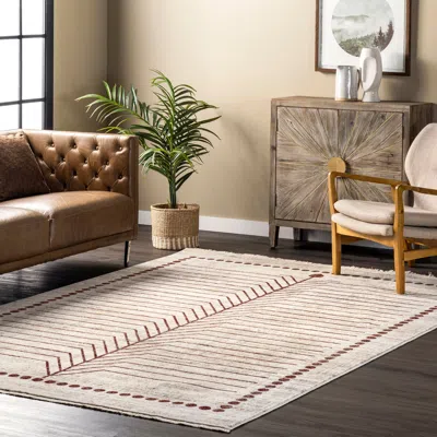 Nuloom Lisa Global Inspired Fringe Area Rug In Neutral