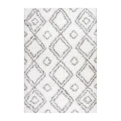 Nuloom Lola Easy Shag Rug In White