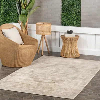 Nuloom Lotus Vintage Machine Washable Indoor/outdoor Area Rug In Neutral