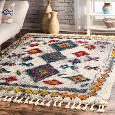 Nuloom Lynda Moroccan Shaggy Area Rug In Multi