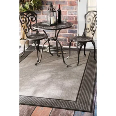 Nuloom Machine Made Outdoor Gris Rug In Gray