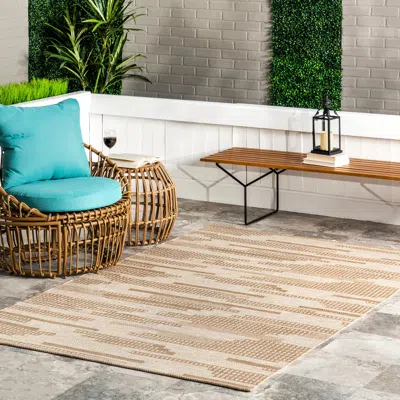 Nuloom Maddy Abstract Lined Indoor/outdoor Area Rug In Multi