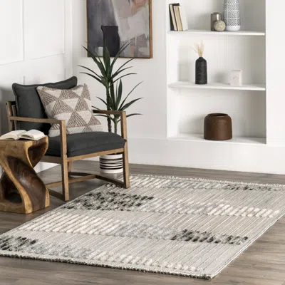 Nuloom Maira Abstract Textured Striped Area Rug In Multi