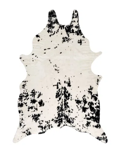 Nuloom Marcia Cowhide Washable Rug In Black