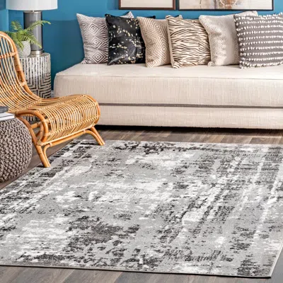 Nuloom Margot Strained Abstract Area Rug In Gray