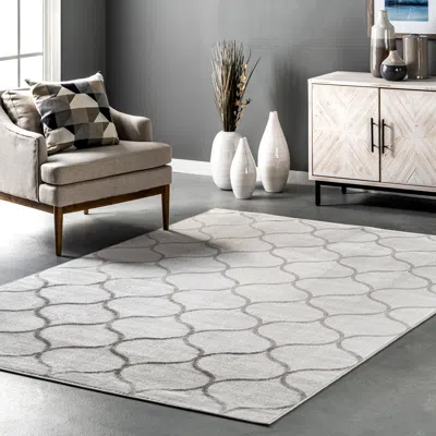 Nuloom Marta Transitional Geometric Area Rug In Gray