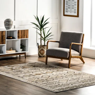 Nuloom Maryanne Geometric Aztec Area Rug In Brown