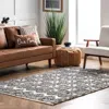 Nuloom Mcclaire Handmade High Low Wool Shaggy Geometric Diamonds Area Rug