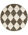 Nuloom Meline Checkered Fringe Rug In Beige