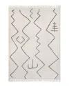 Nuloom Moira Tribal Flatweave Tassel Wool-blend Rug In Ivory