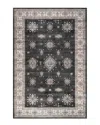 Nuloom Moxie Splashguard Traditional Bordered Machine Washable Polyester Rug In Black