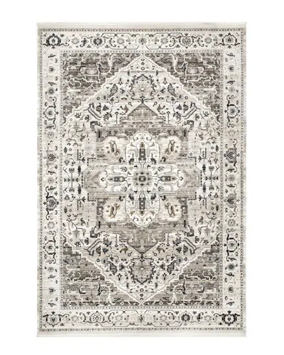 Nuloom Oliveira Floral Medallion Fringe Rug In Neutral