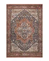 Nuloom Oliveira Floral Medallion Fringe Rug In Red