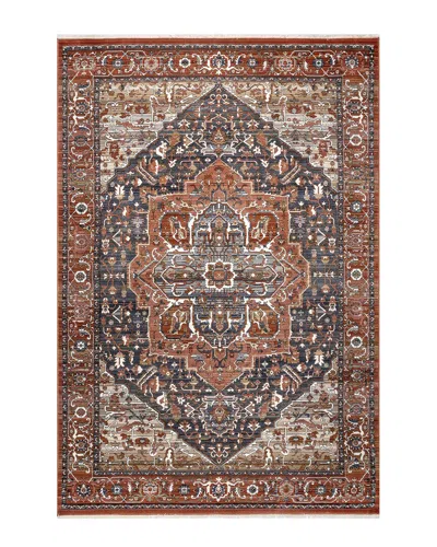 Nuloom Oliveira Floral Medallion Fringe Rug In Red