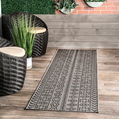Nuloom Outdoor Jamie Area Rug In Gray