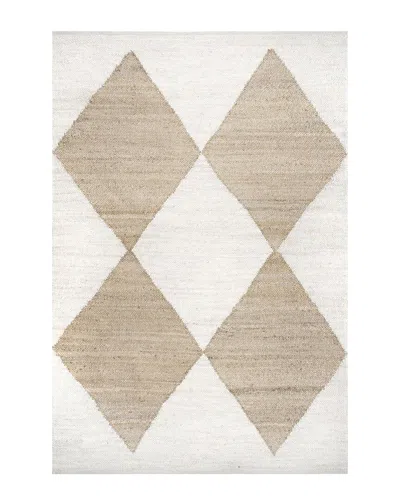 Nuloom Pandora Diamond Jute Rug In Ivory
