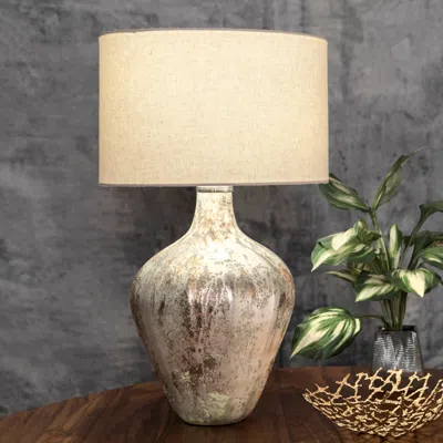 Nuloom Phoenix 30" Glass Table Lamp In Neutral