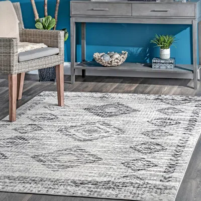 Nuloom Presley Aztec Distressed Area Rug In Gray