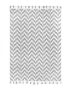 Nuloom Priya Chevron Cotton Tassel Rug In Multi