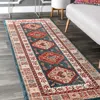 Nuloom Qiana Tribal Motif Fringe Area Rug